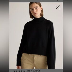 Quince Australian Merino Cropped Mock Neck Sweater, NWOT, Various